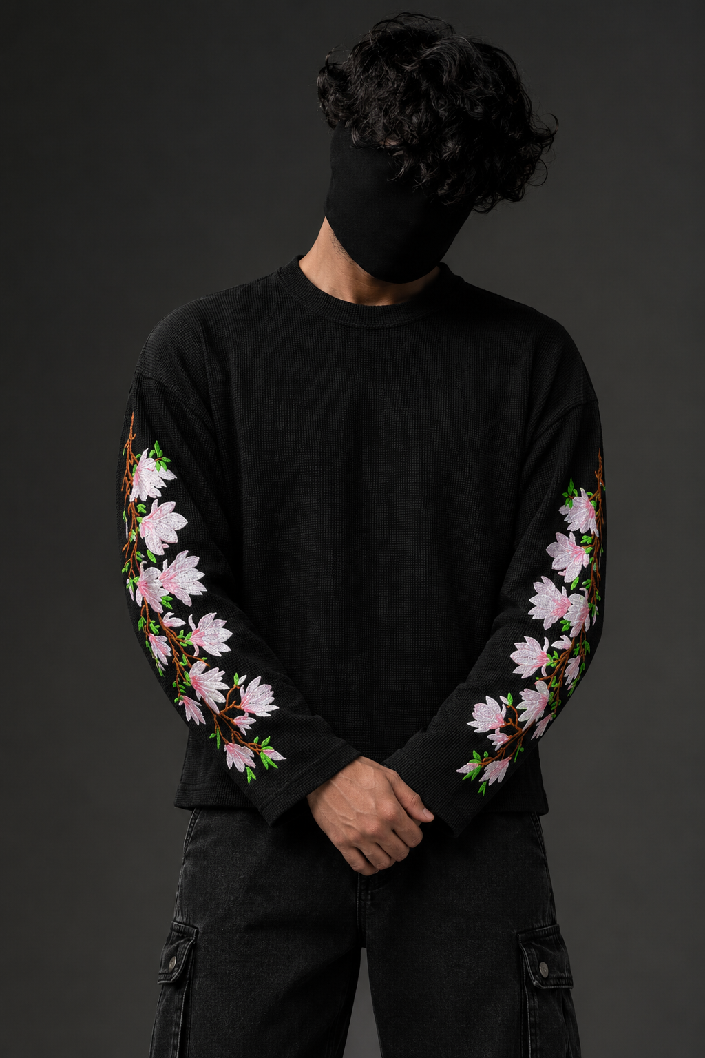 MIDNIGHT BLOOM WAFFLE TEE