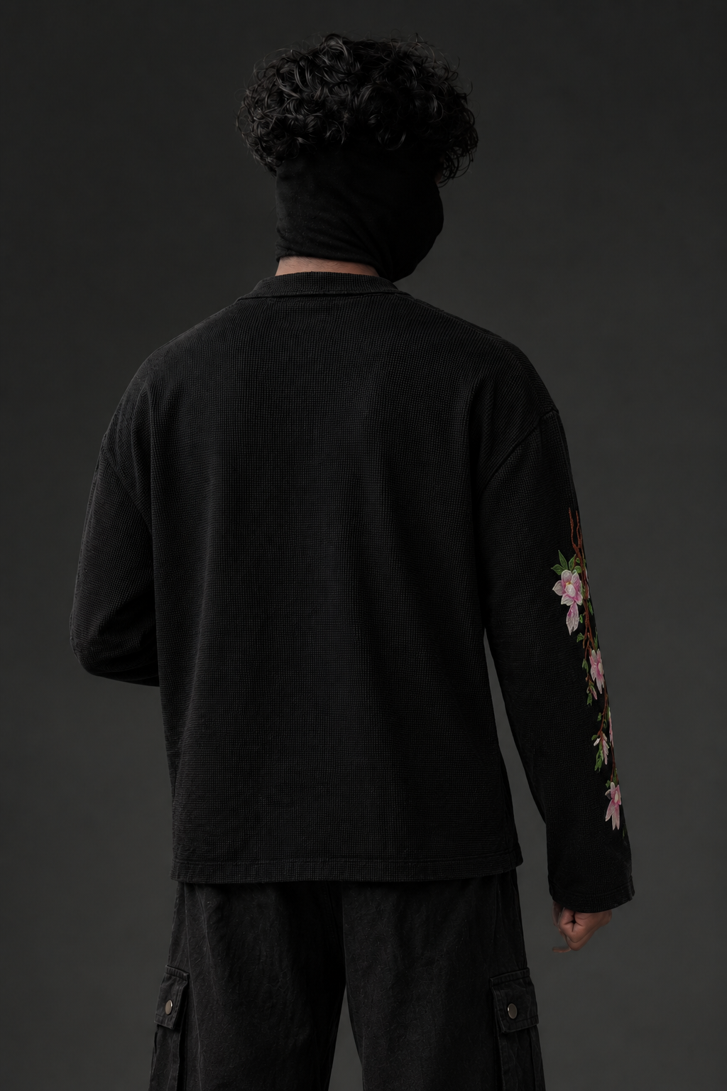 MIDNIGHT BLOOM WAFFLE TEE