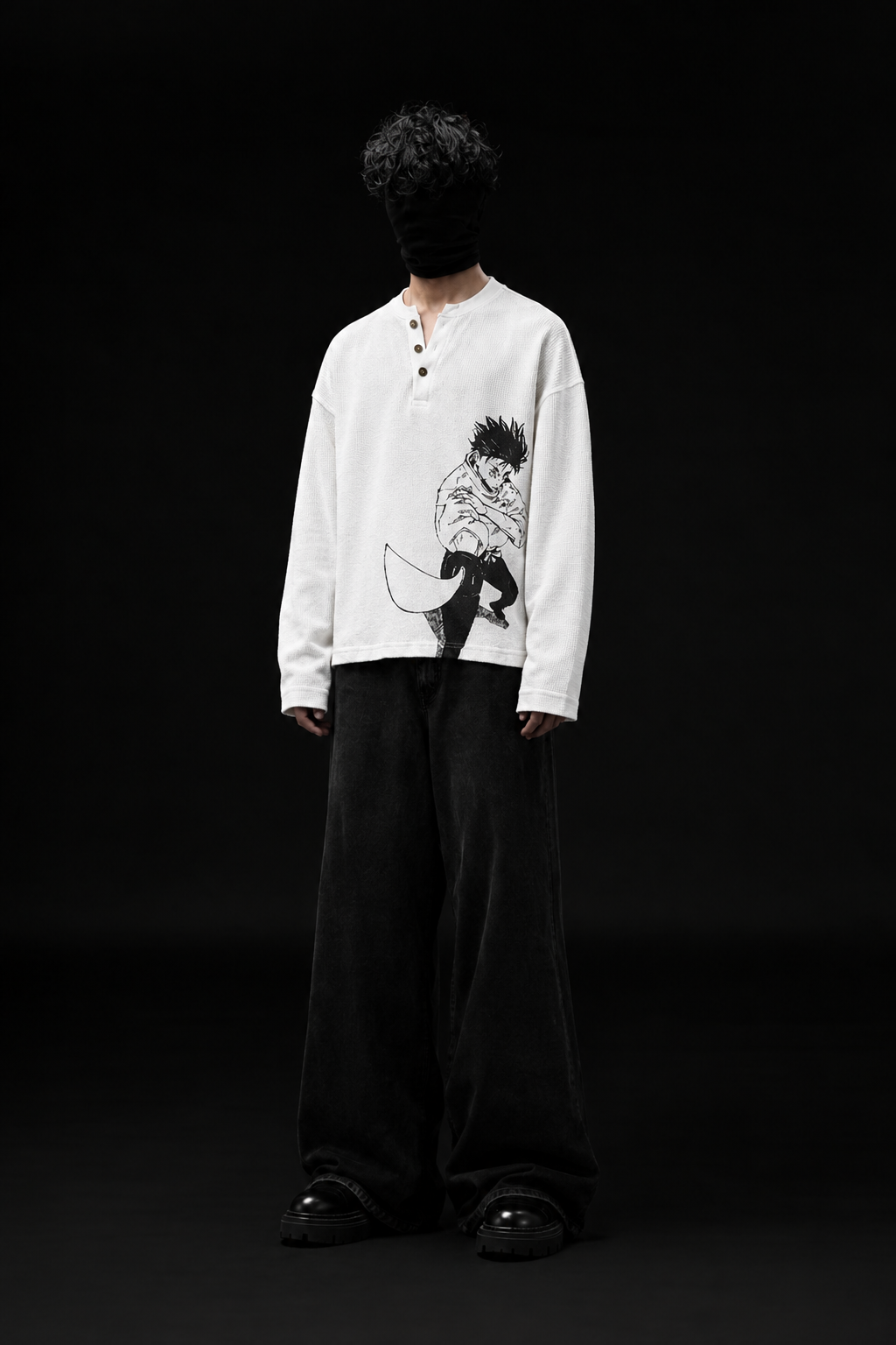 YUTA OKKOTSU WAFFLE KNIT TEE
