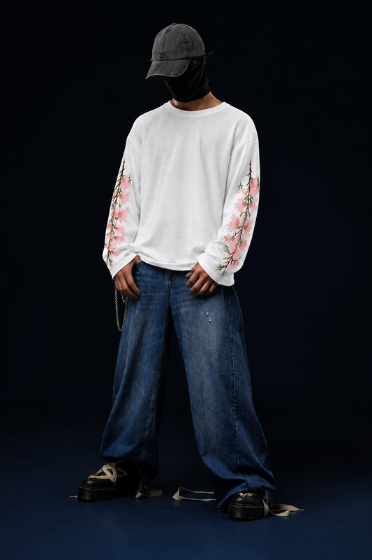 FLORAL STITCH WAFFLE TEE
