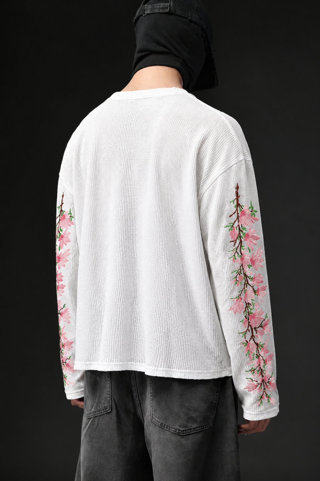 FLORAL STITCH WAFFLE TEE