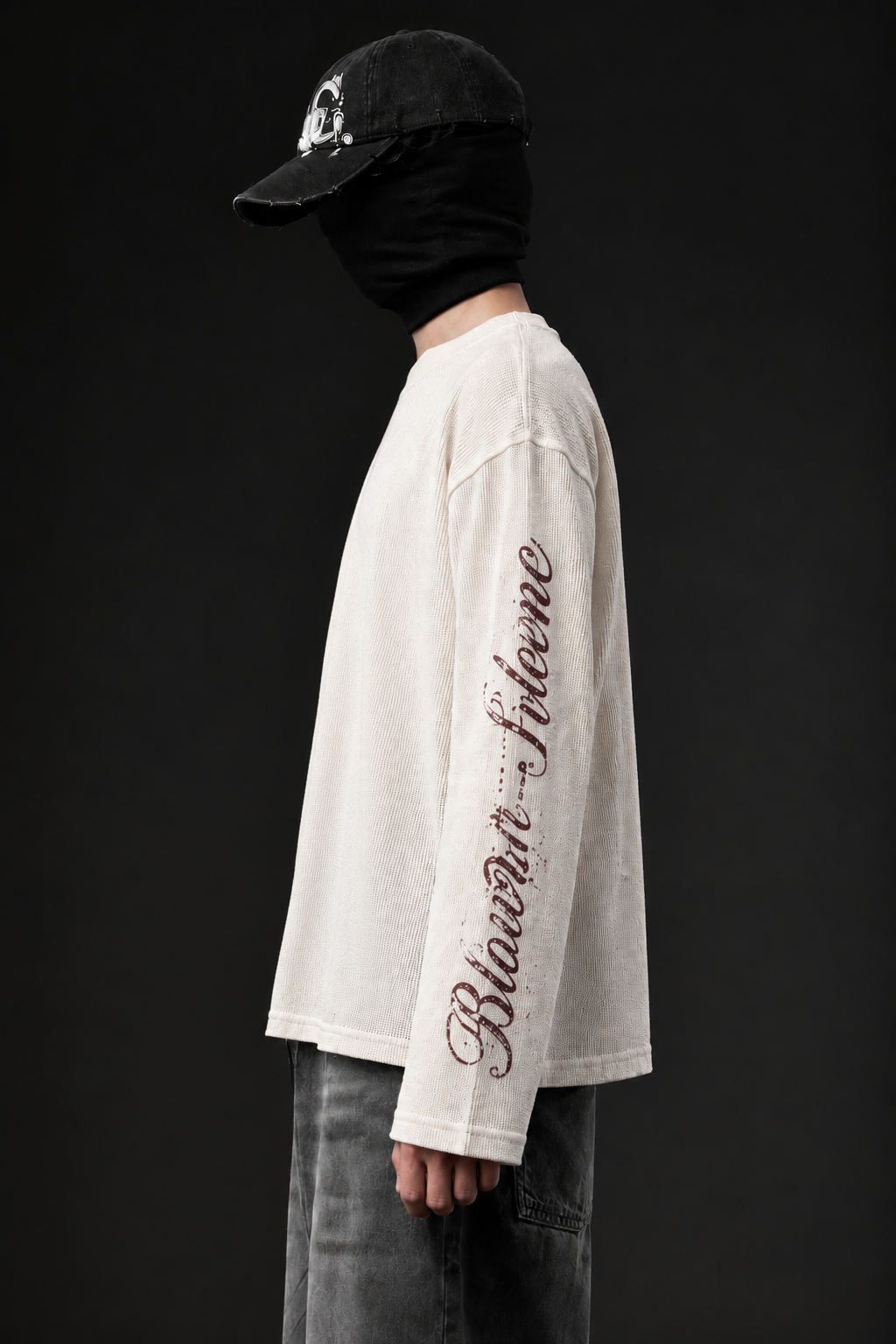 BLOOM IN SILENCE WAFFLE TEE - WHITE